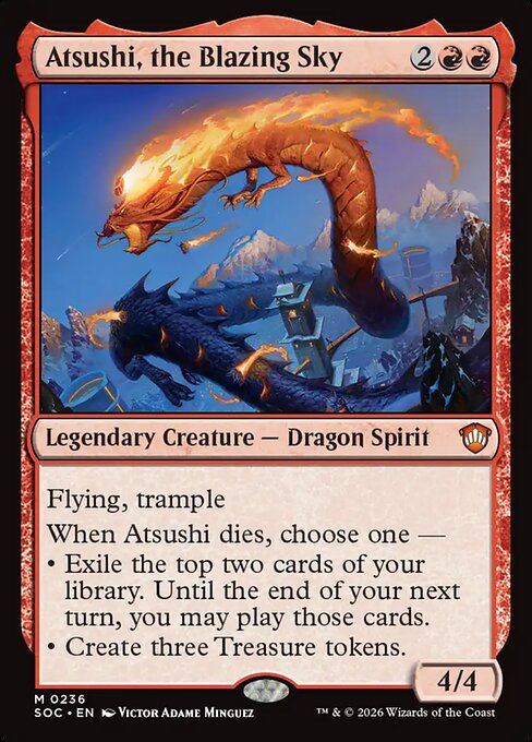 Atsushi, the Blazing Sky - Secrets of Strixhaven Commander Magic card