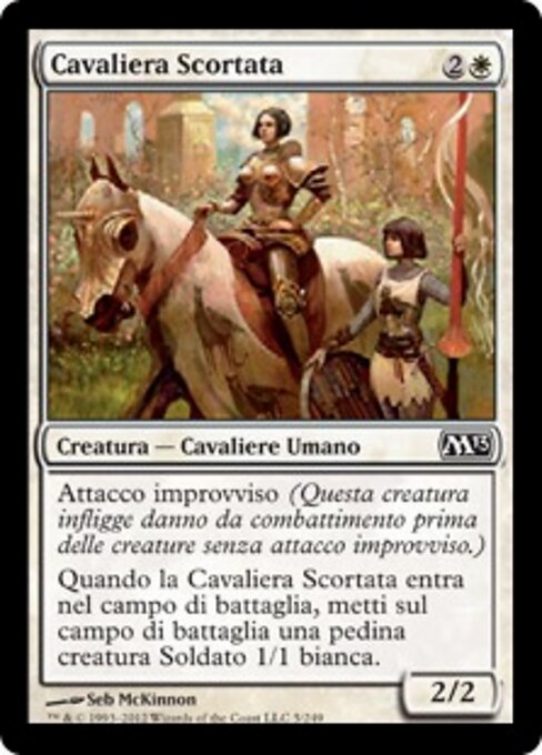 扈伴骑士 (Attended Knight) - Magic 2013 (#5) - Illustrated by Seb McKinnon - Magic: The Gathering Card