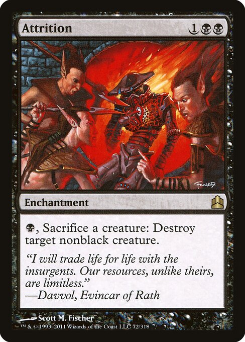 Attrition - Commander 2011 (#72) - Illustrated by Scott M. Fischer - Magic: The Gathering Card