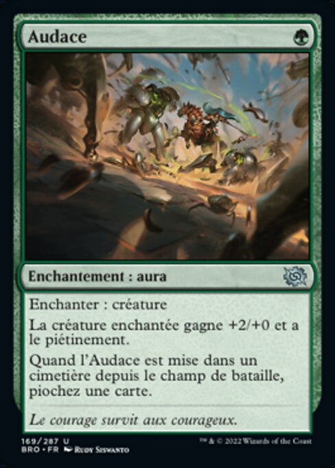Audace (Audacity) - The Brothers' War (#169) - Illustrated by Rudy Siswanto - Magic: The Gathering Card