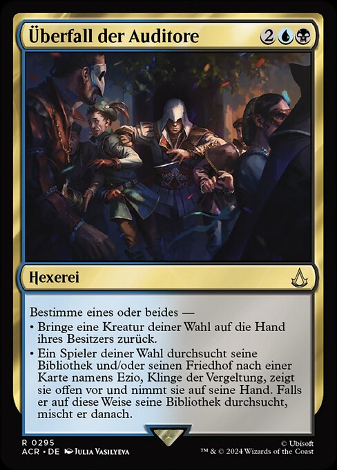 Überfall der Auditore (Auditore Ambush) - Assassin's Creed (#295) - Illustrated by Julia Vasilyeva - Magic: The Gathering Card