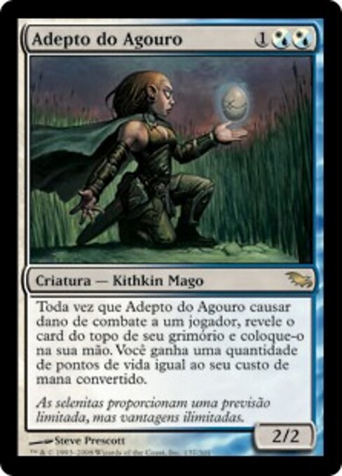 Adepto do Agouro (Augury Adept) - Shadowmoor (#137) - Illustrated by Steve Prescott - Magic: The Gathering Card