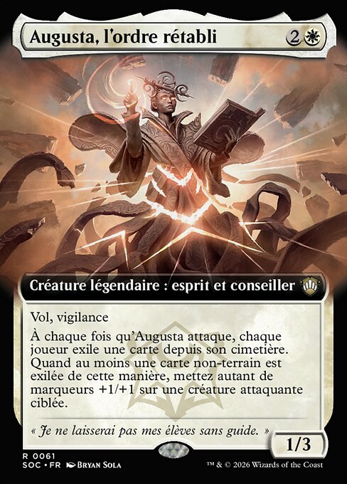 Augusta, l'ordre rétabli (Augusta, Order Returned) - Secrets of Strixhaven Commander (#61) - Illustrated by Bryan Sola - Magic: The Gathering Card