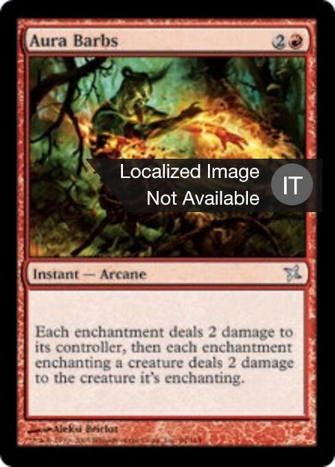 オーラのとげ (Aura Barbs) - Betrayers of Kamigawa (#94) - Illustrated by Aleksi Briclot - Magic: The Gathering Card
