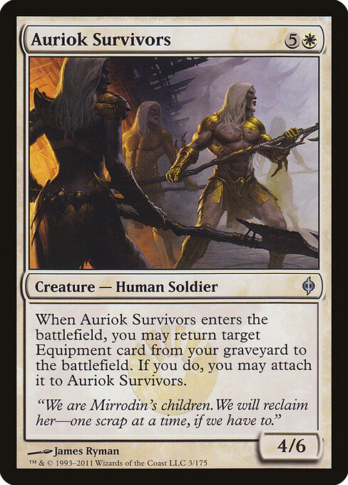 Auriok Survivors - New Phyrexia Magic card