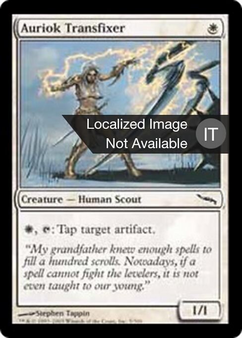 Transperceuse aurioke (Auriok Transfixer) - Mirrodin (#5) - Illustrated by Stephen Tappin - Magic: The Gathering Card