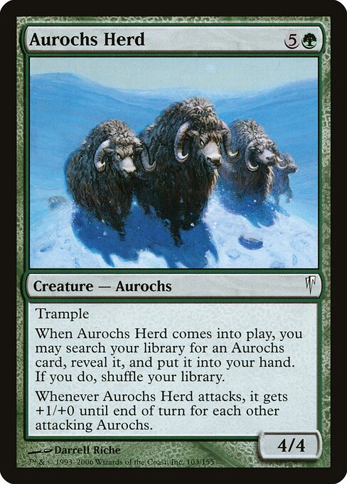 Aurochs Herd - Coldsnap Magic card
