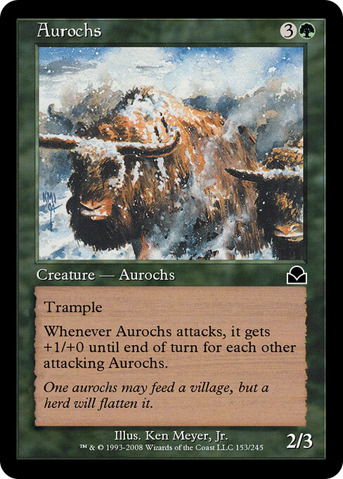 Aurochs - Masters Edition II (#153) - Illustrated by Ken Meyer, Jr. - Magic: The Gathering Card