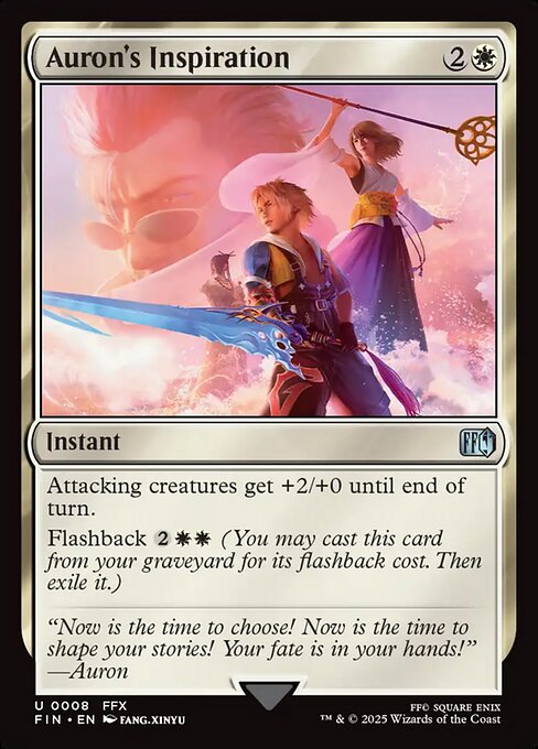 Auron's Inspiration - Final Fantasy Magic card