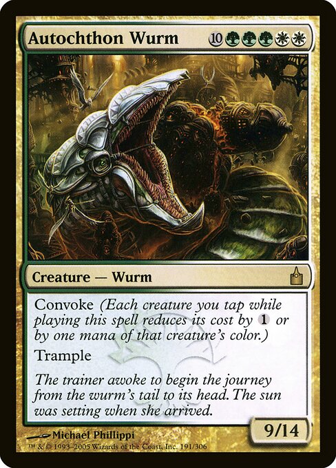 Autochthon Wurm - Ravnica: City of Guilds Magic card