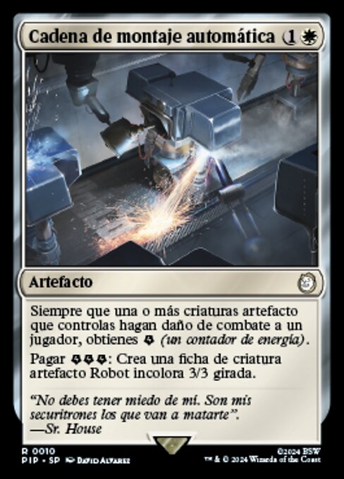 全自動製造ライン (Automated Assembly Line) - Fallout (#10) - Illustrated by David Álvarez - Magic: The Gathering Card