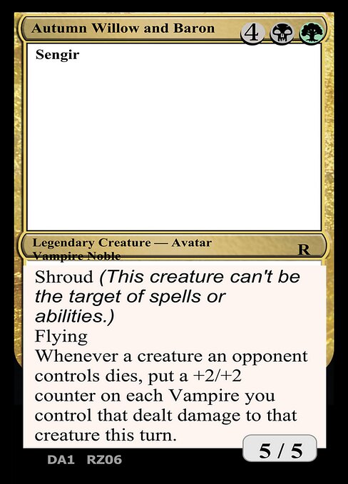 Autumn Willow and Baron Sengir - Unknown Event Magic card