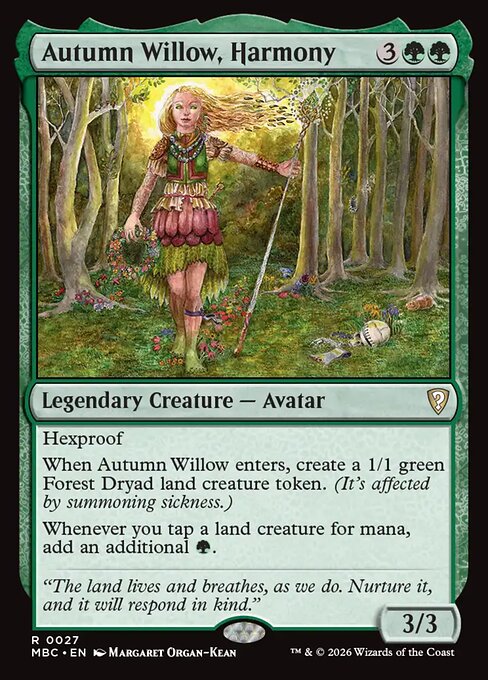 Autumn Willow, Harmony - Mystery Booster Commander Edition (#27) - Illustrated by Margaret Organ-Kean - Magic: The Gathering Card