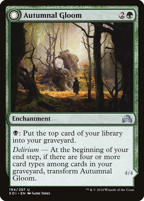 Autumnal Gloom // Ancient of the Equinox - Shadows over Innistrad Magic card