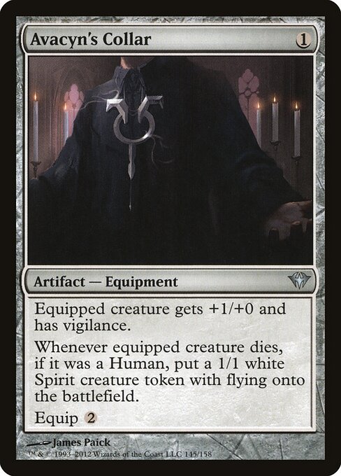 Avacyn's Collar - Dark Ascension (#145) - Illustrated by James Paick - Magic: The Gathering Card
