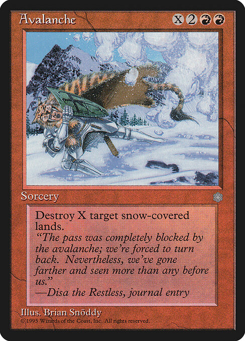 Avalancha (Avalanche) - Ice Age (#171) - Illustrated by Brian Snõddy - Magic: The Gathering Card
