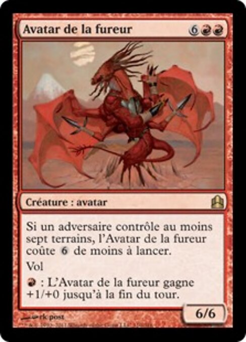 憤怒の化身 (Avatar of Fury) - Commander 2011 (#110) - Illustrated by rk post - Magic: The Gathering Card
