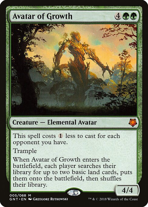 Avatar of Growth - Game Night Magic card