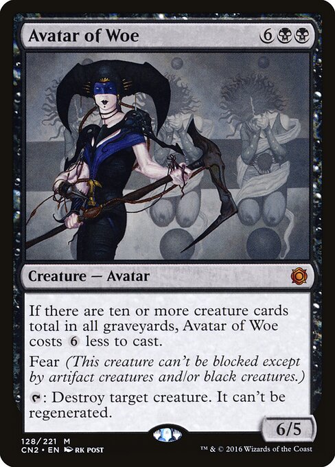 悲哀の化身 (Avatar of Woe) - Conspiracy: Take the Crown (#128) - Illustrated by rk post - Magic: The Gathering Card
