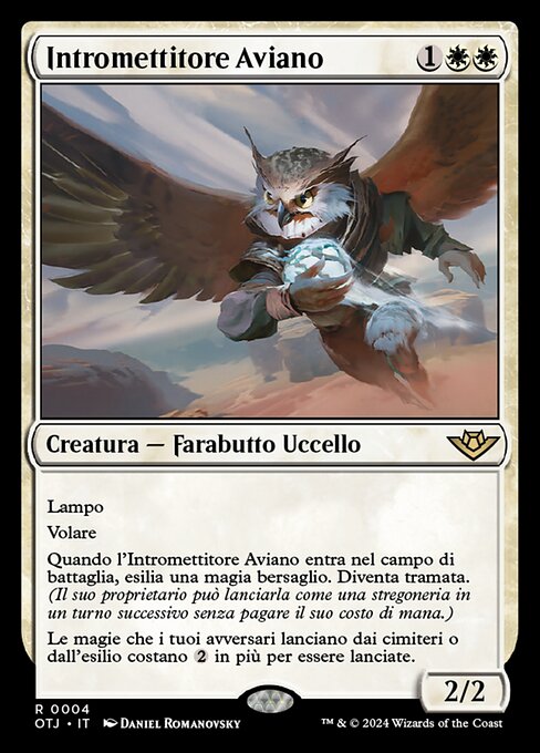 阻咒艾文 (Aven Interrupter) - Outlaws of Thunder Junction (#309) - Illustrated by Daniel Romanovsky - Magic: The Gathering Card