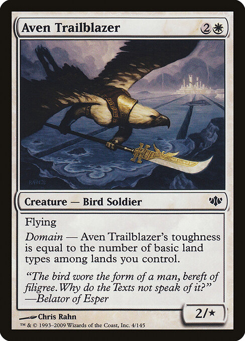 开拓艾文 (Aven Trailblazer) - Conflux (#4) - Illustrated by Chris Rahn - Magic: The Gathering Card