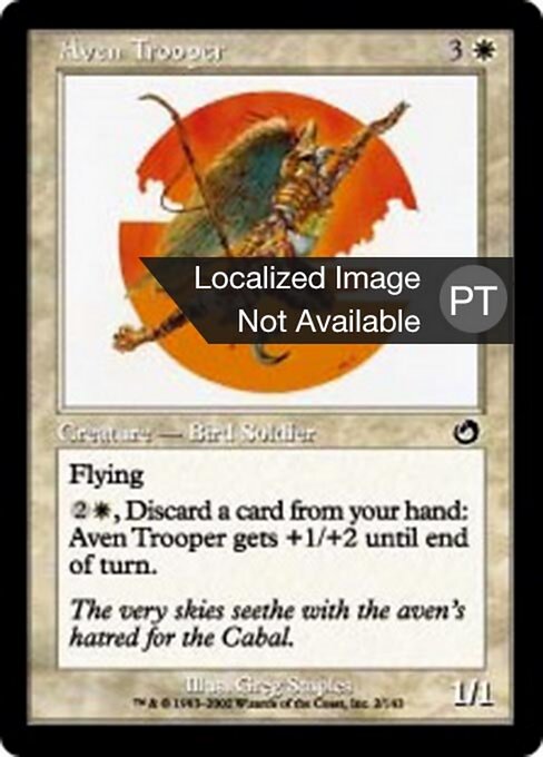Aven Trooper - Torment (#2) - Illustrated by Greg Staples - Magic: The Gathering Card