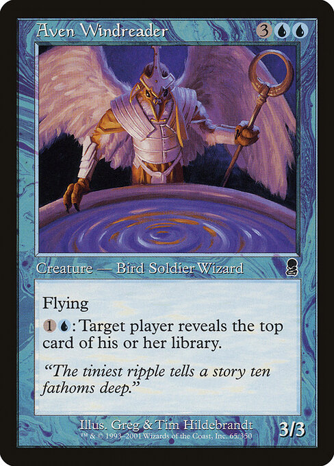 Leitor dos Ventos Aviano (Aven Windreader) - Ninth Edition (#62) - Illustrated by Greg Hildebrandt & Tim Hildebrandt - Magic: The Gathering Card