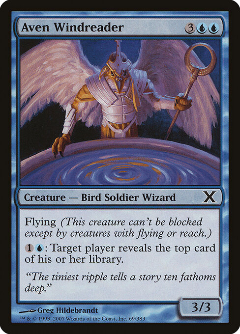 Aven Windreader - Tenth Edition (#69) - Illustrated by Greg Hildebrandt - Magic: The Gathering Card