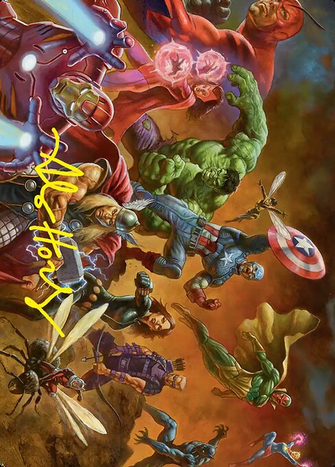 Avengers Assemble! // Avengers Assemble! - Marvel Super Heroes Art Series (#1) - Illustrated by Alex Horley-Orlandelli - Magic: The Gathering Card