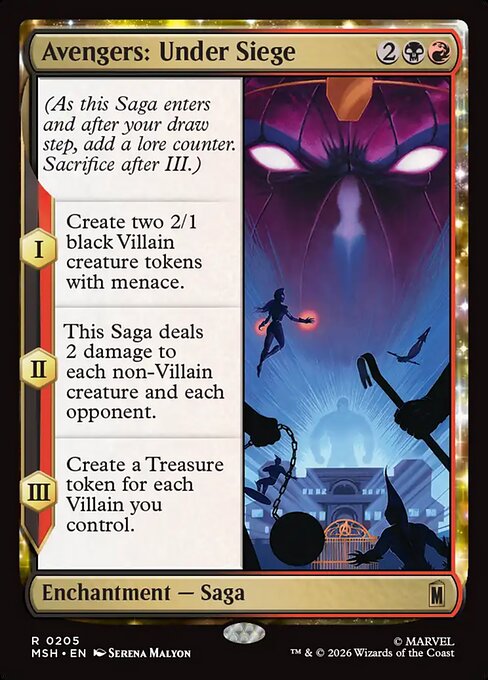 Avengers: Sotto Assedio (Avengers: Under Siege) - Marvel Super Heroes (#306) - Illustrated by Andrew Griffith - Magic: The Gathering Card