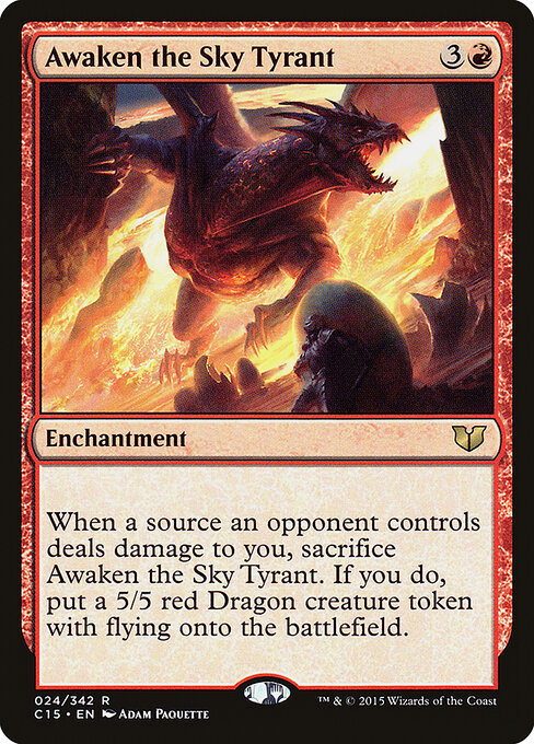 Awaken the Sky Tyrant - Commander 2015 Magic card