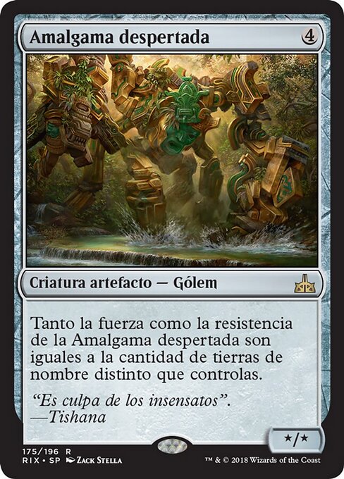 覚醒した融合体 (Awakened Amalgam) - Rivals of Ixalan (#175) - Illustrated by Zack Stella - Magic: The Gathering Card