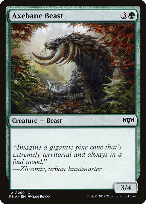 Axebane Beast - Ravnica Allegiance Magic card