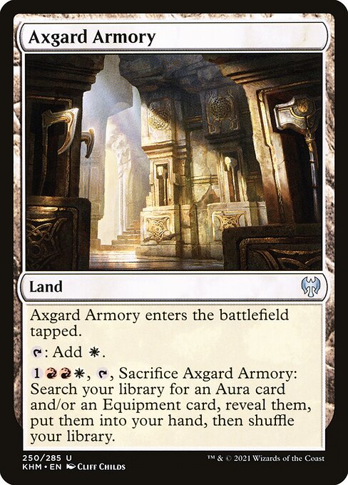 Armeria di Axgard (Axgard Armory) - Kaldheim (#250) - Illustrated by Cliff Childs - Magic: The Gathering Card