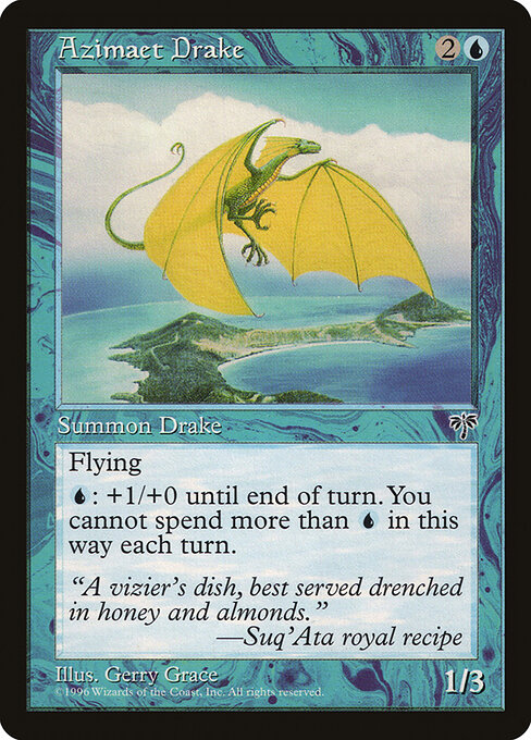 Azimaet Drake - Mirage Magic card