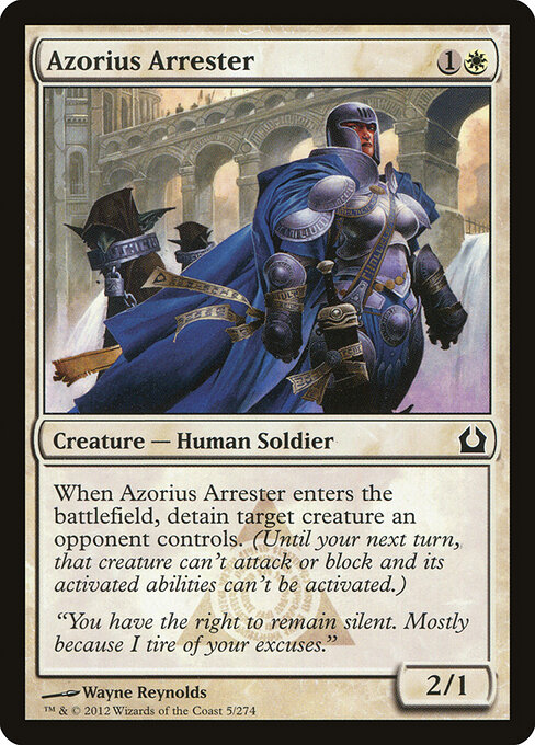 Courtière d'Azorius (Azorius Arrester) - Return to Ravnica (#5) - Illustrated by Wayne Reynolds - Magic: The Gathering Card