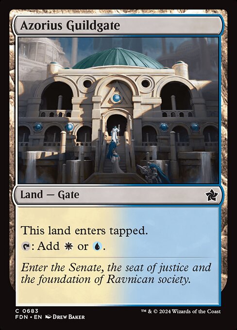 Azorius Guildgate - Foundations (#683) - Illustrated by Drew Baker - Magic: The Gathering Card