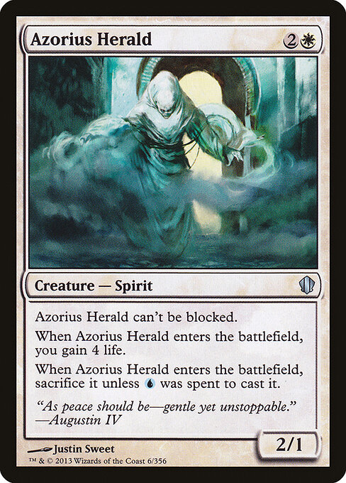 Azorius Herald - Commander 2013 (#6) - Illustrated by Justin Sweet - Magic: The Gathering Card