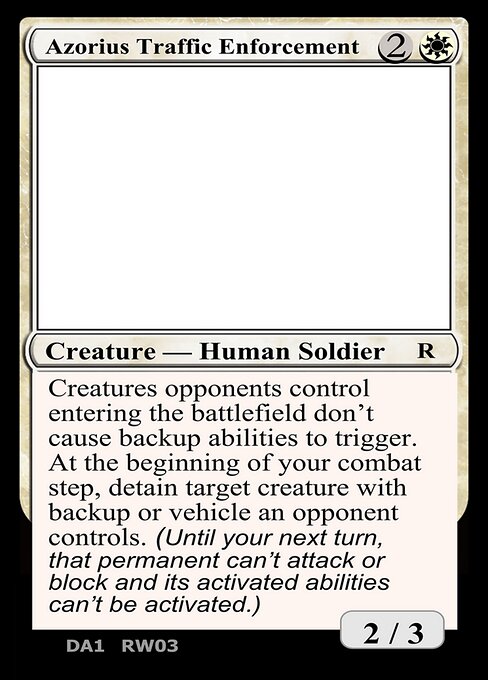 Azorius Traffic Enforcement - Unknown Event (#RW03a) - Magic: The Gathering Card
