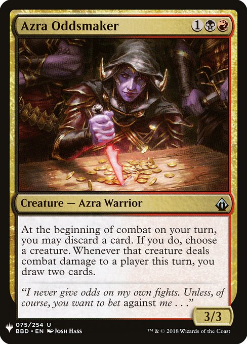 Azra Oddsmaker - The List (#BBD-75) - Illustrated by Josh Hass - Magic: The Gathering Card