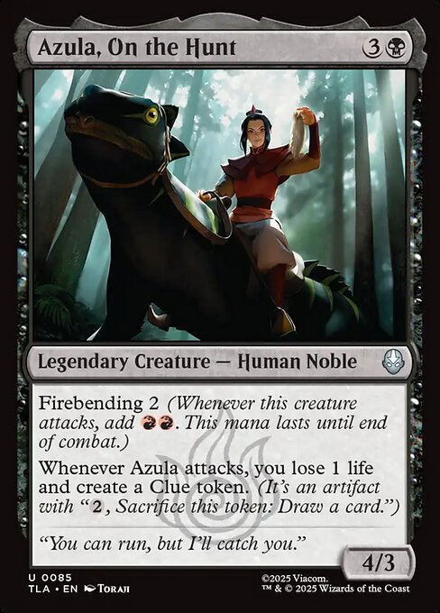 Azula, On the Hunt - Avatar: The Last Airbender (#85) - Illustrated by Toraji - Magic: The Gathering Card