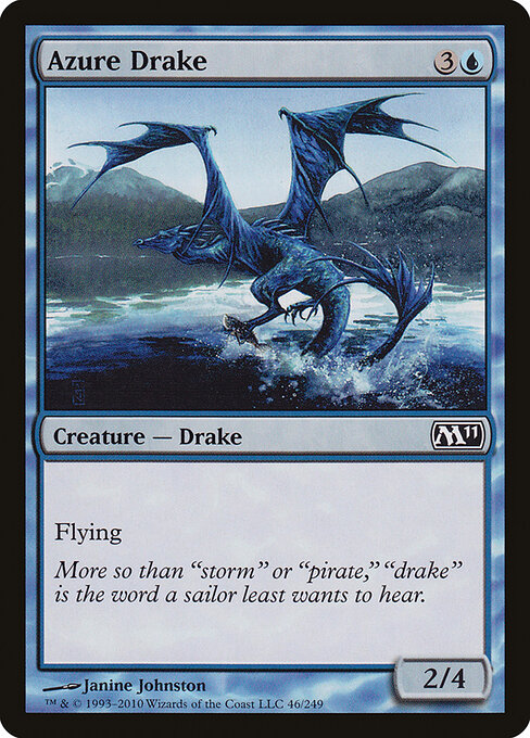 Azure Drake - Magic 2011 Magic card