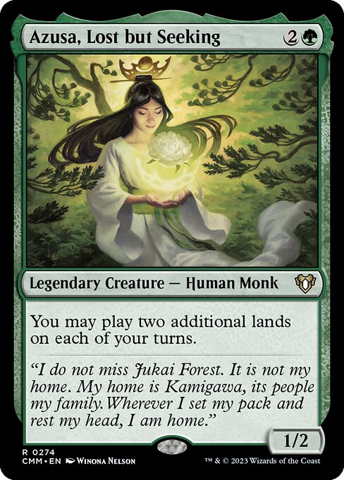 Azusa, Lost but Seeking - Commander Masters (#274) - Illustrated by Winona Nelson - Magic: The Gathering Card