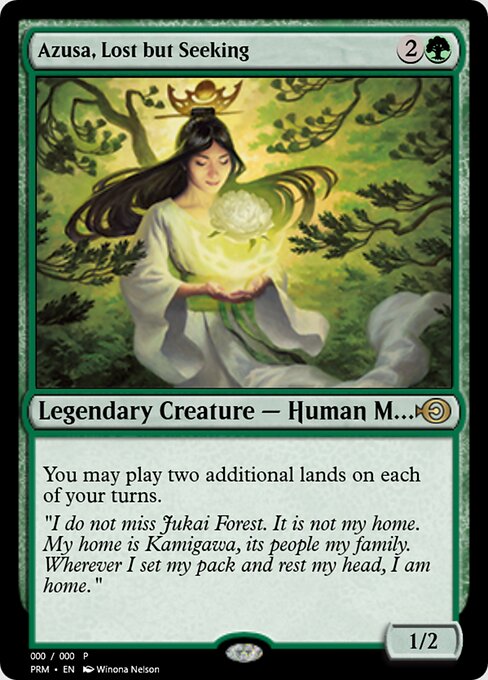 Azusa, Lost but Seeking - Magic Online Promos (#62505) - Illustrated by Winona Nelson - Magic: The Gathering Card