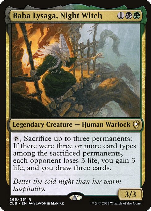 Baba Lysaga, Night Witch - Commander Legends: Battle for Baldur's Gate Magic card