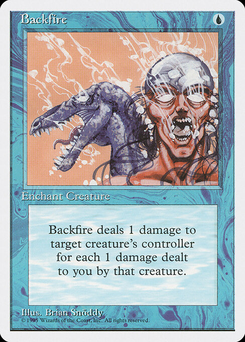 Backfire - Fourth Edition (#62) - Illustrated by Brian Snõddy - Magic: The Gathering Card