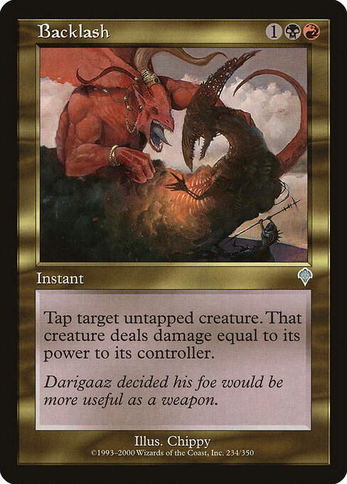 Backlash - Invasion (#234) - Illustrated by Chippy - Magic: The Gathering Card