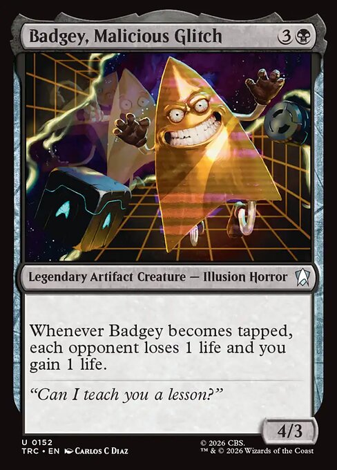 Badgey, Malicious Glitch - Star Trek Commander (#152) - Illustrated by Carlos C Diaz - Magic: The Gathering Card