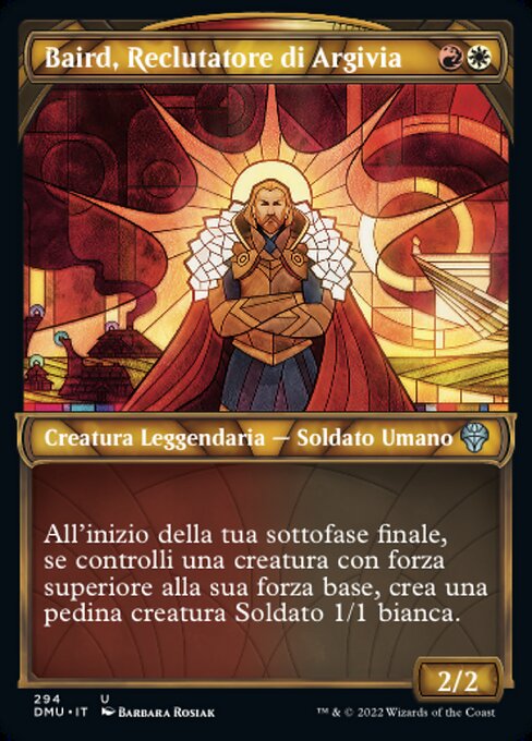 Baird, Reclutatore di Argivia (Baird, Argivian Recruiter) - Dominaria United (#294) - Illustrated by Barbara Rosiak - Magic: The Gathering Card