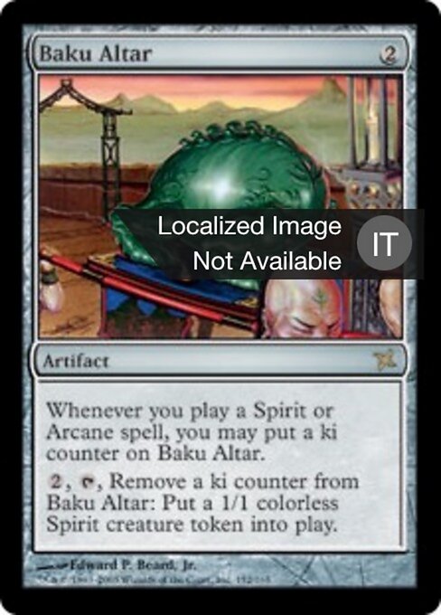Altare dei Baku (Baku Altar) - Betrayers of Kamigawa (#152) - Illustrated by Edward P. Beard, Jr. - Magic: The Gathering Card